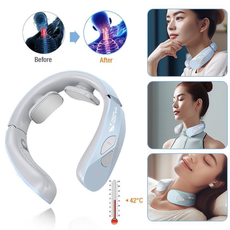 Electric Neck Massager EMS Pulse Rechargeable - Cervical Traction Therapy