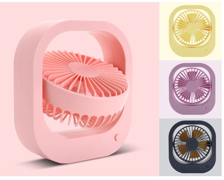 USB Desk Fan Portable Desktop Table Fan With 2 Speed 180° Rotation